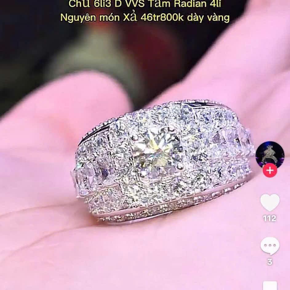 Nhẫn nam đính 8ly1
